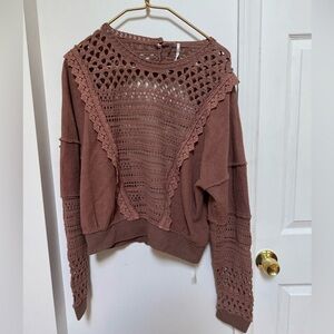 Free people open back sweater